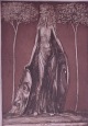 Ernst Fuchs - "Flora Oculi" , Radierung 1975 verkocht voor € 100!