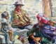 Ludwig Neu - "INDIO - FAMILIE&quot; Öl auf Leinwand, 60 x 76 cm verkocht voor € 96!