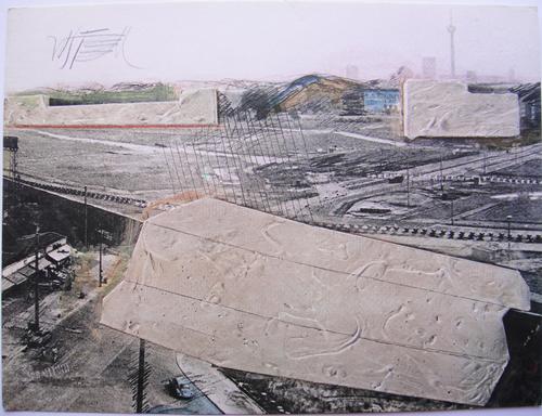 Wolf Vostell - "La Bilancia&quot;, Offset Lithographie mit Prägung - Handsigniert verkocht voor € 140!