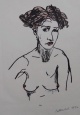 Stephan Balkenhol - "Nacktes Mädchen&quot; - 1998 - Farblithografie auf Transparentpapier - handsigniert verkocht voor € 380!