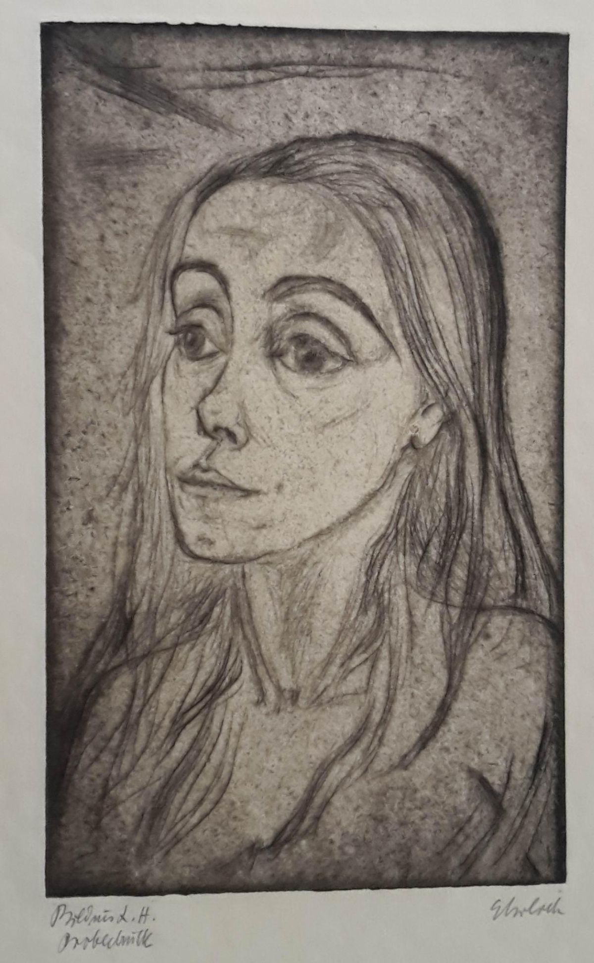 Georg Ehrlich - Radierung, Bildnis L.H. verkocht voor € 80!