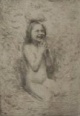 Bruno Heroux - Radierung, handsigniert, junges Mädchen verkocht voor € 100!