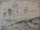 Hermann Kätelhön - Radierung, handsigniert, Landschaft verkocht voor € 100!
