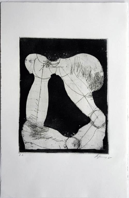 Rudolf Hoflehner - - RADIERUNG VI - Radierung auf Bütten, handsigniert, bezeichnet, 1966 kopen? Bied vanaf 250!