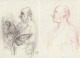 Ludwig Meidner - Rarität: Portraitskizzen Ludwig Meidner, gezeichnet vom Schauspieler Egon Klöpfer (1886-1950) verkocht voor € 130!