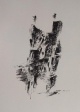Bernhard Heiliger - Raum und Figuren, Blatt VIII, Lithographie, signiert, nummeriert, 1960 verkocht voor € 50!