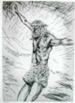 Raymond Pettibon - Raymond Pettibon - Radierung - Handsigniert verkocht voor € 450!