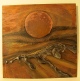 Gertrude Reum - Reum, Gertrude Metallfluß-Relief, -ohne Titel- (Fließend) 21 x 21 cm verkocht voor € 60!