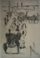 Robert Genin - Robert Genin: zu Carl Hauptmann - Des Kaisers Liebkosende, 1917, Original-Radierung verkocht voor € 35!