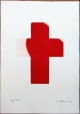 Arnulf Rainer - Rotes Flammenkreuz, 1969/70 verkocht voor € 800!