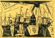 Lyonel Feininger - Schiffe am Hafenquai. Original-Holzschnitt. 1919. verkocht voor € 530!