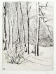 Conrad Felixmüller - Schloß Poschwitz im Winter, Original-Radierung 1948 verkocht voor € 375!