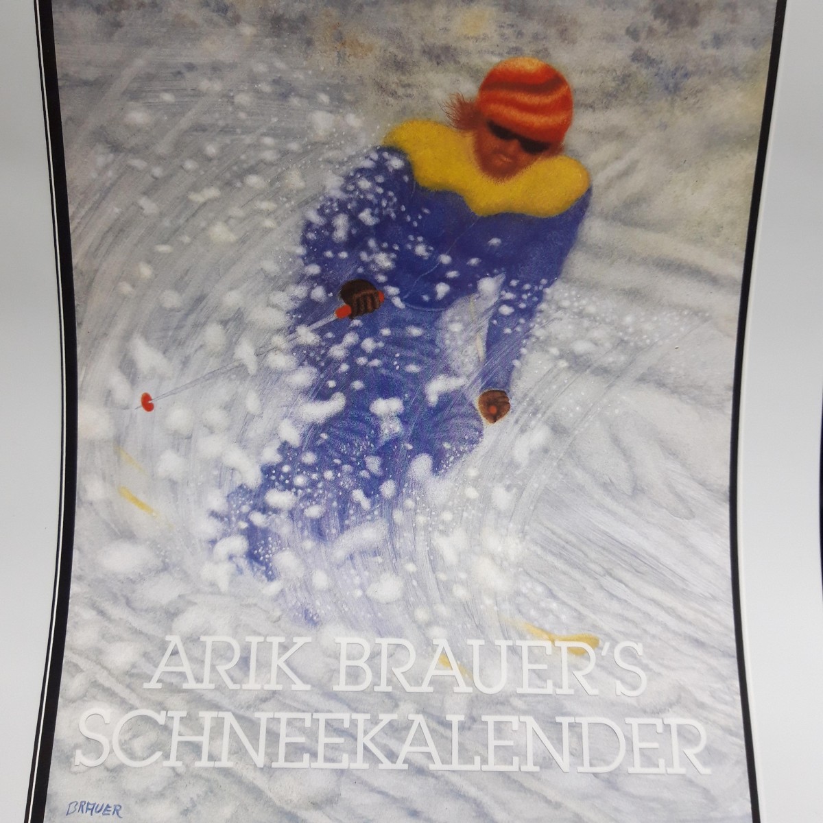 Erich (Arik) Brauer - SCHNEEKALENDER, signiert verkocht voor € 75!