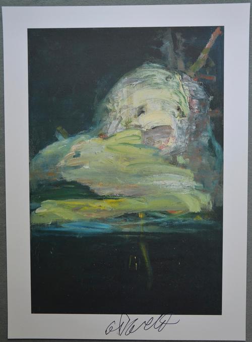 Georg Baselitz - sehr hochwertiger Kunstdruck, Motiv: "RUSSISCHE FRAUENLIEBE, 1960&#8220;, handsigniert verkocht voor € 250!