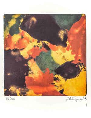 Alain Jacquet - Ohne Titel (Abstrakte Komposition) verkocht voor € 90!