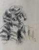 Else Meidner - Selbstbildnis, Kohlezeichnung 1927 verkocht voor € 1500!