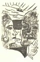 Max Beckmann - Selbstbildnis mit Louise, Lithographie 1937 verkocht voor € 125!