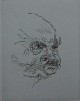 Ludwig Meidner - Selbstportait, Radierung verkocht voor € 80!