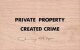 Jenny Holzer - SIGNIERT - Multiple Holzpostkarte "Private Property Created Crime" verkocht voor € 75!
