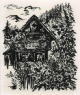 Johannes Lebek - SIMONYWARTE bei Bad MITTERNDORF in ÖSTERREICH - OriginalHolzschnitt des XYLON-Gründers - 1970 verkocht voor € 65!
