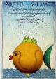 Dieter Portugall - Sternzeichen Fisch - handsignierte Farbradierung - épreuve d'artist (e.a.) - Tennis-Spieler verkocht voor € 80!