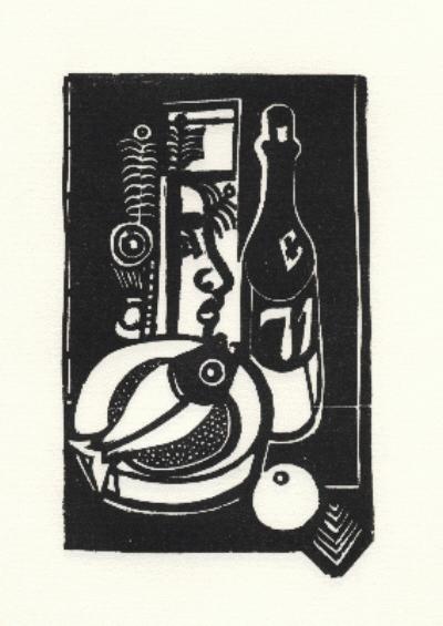 Heinrich Campendonk - Stilleben mit Fisch,Original-Holzschnitt 1926 verkocht voor € 50!