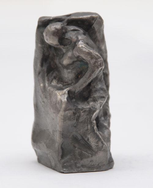 Alfred Hrdlicka - Studie zu Anthropos, Skulptur, Edelzinn versilbert, altsilber, 1981 verkocht voor € 90!