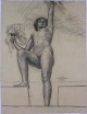 Albert Maennchen - Studie zur Figur der Freiheit im Plenarsitzungssaal des Berliner Kammergerichts, 1914 verkocht voor € 250!