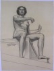 Albert Maennchen - Studie zur Figur der Gerechtigkeit im Plenarsitzungssaal des Berliner Kammergerichts, 1914 verkocht voor € 250!