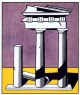 Roy Lichtenstein - TEMPLE of APOLLO II - Mehrfarbendruck auf Glanzkarton - Edition ART18 BASEL1987 - TEMPEL des APOLL 2 verkocht voor € 45!