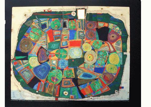 Fritz Hundertwasser - Tha Garden of the Happy Deaths verkocht voor € 45!