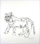 Oskar Kokoschka - Tiger - Lithografie - handsigniert verkocht voor € 430!