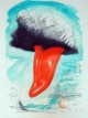Claes Oldenburg - Tongue cloud over London with Thamses Ball, 1976, Farbradierung verkocht voor € 1800!