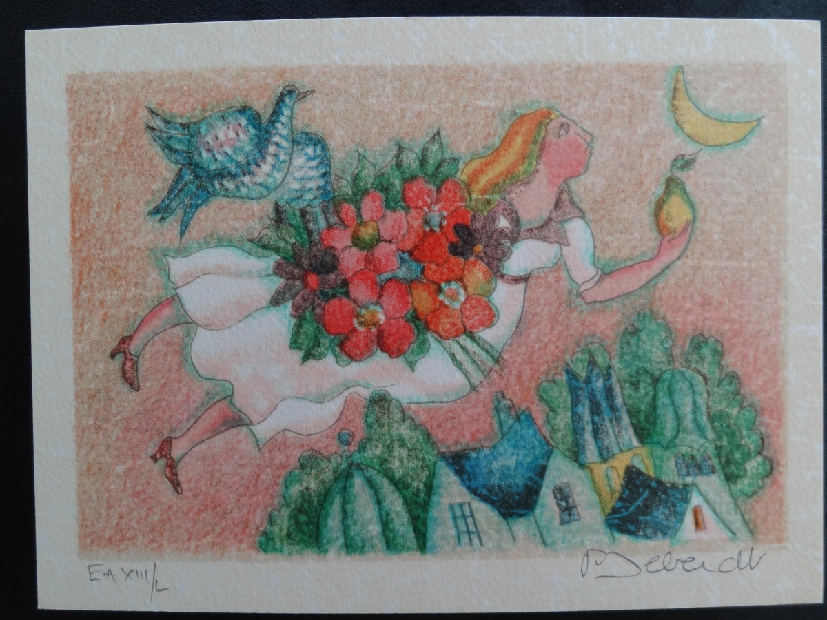 Francoise Deberdt - typ.Farblithografie E.A. 2v. 13, handsigniert verkocht voor € 75!