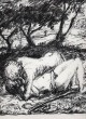 Robert Kirchner - - UMARMUNG - OriginalLithographie zu PUBLIUS VERGILIUS MAROs BUCOLICA - handsigniert 1965 verkocht voor € 38!