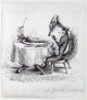 A. Paul Weber - Und segne was du uns bescheret hast, handsignierte Lithographie, Vorzugsausgabe KK verkocht voor € 75!