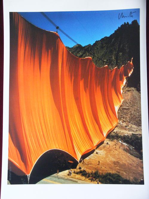 Christo - Valley Curtain - Riffle, 1970-72, Farboffset, sign. verkocht voor € 215!