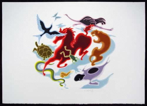 Victor Vasarely - Vasarely: Animals. Farblithografie, handsigniert, limitiert. verkocht voor € 330!