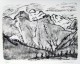 Erich Heckel - Verschneite Berge, Original-Lithographie 1967, handsigniert verkocht voor € 550!
