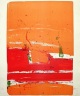 Markus Prachensky - Vienna Redbook, rot-orange, 1972, Farblithographie, sign. verkocht voor € 180!