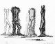 Fritz Wotruba - Vier Figuren, handsignierte Original-Lithografie von 1973, 90 Exemplare verkocht voor € 140!
