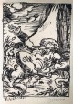 Ludwig Meidner - Vision des Paulus, 1919, handsigniert verkocht voor € 275!