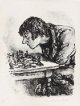 A. Paul Weber - Weber, A. Paul, Der Schachspieler, orig Litho, orig sig, 27*33/50*65cm verkocht voor € 105!