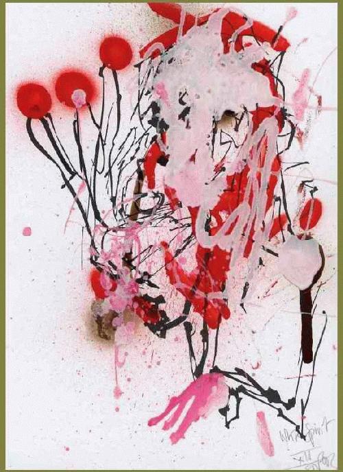 Sascha Nicolaus - WHITE SPIRIT XII - handsignierte Original Zeichnung d. BERLINer KUNSTPREISTRÄGERS v.d. HdK-UdK 2003 verkocht voor € 42!