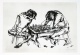 A. Paul Weber - Zwei Schachspieler - Originallithographie verkocht voor € 45!