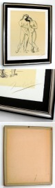 Arno Breker - Zwei weibliche Akte. handsignierte Lithographie. gerahmt. verkocht voor € 260!