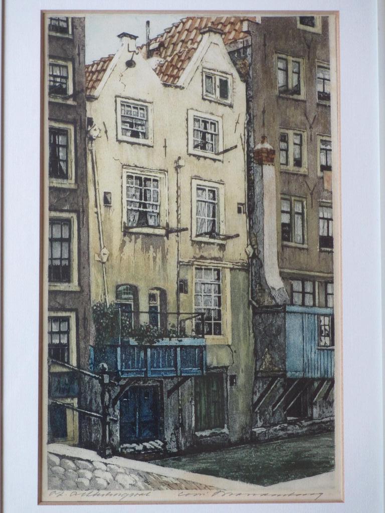 Cornelis Brandenburg, OZ Achterburgwal Amsterdam, Kleurets verkocht voor € 55!