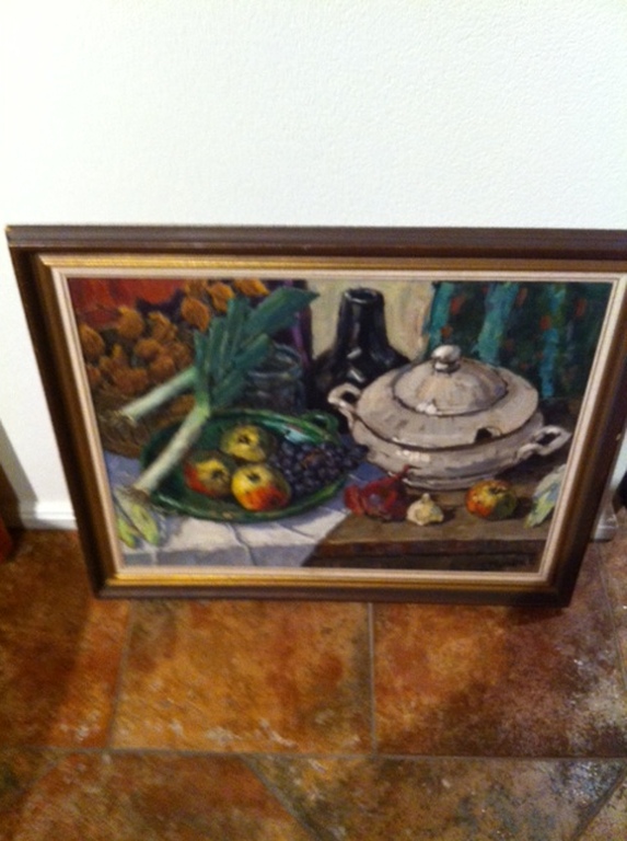 Stilleven met aardewerk en groenten  kopen? Bied vanaf 200!