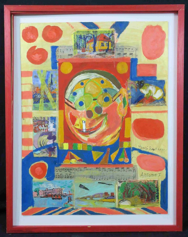 Meertje Kaal: Acryl en Collage, Antoine I - Ingelijst kopen? Bied vanaf 1!
