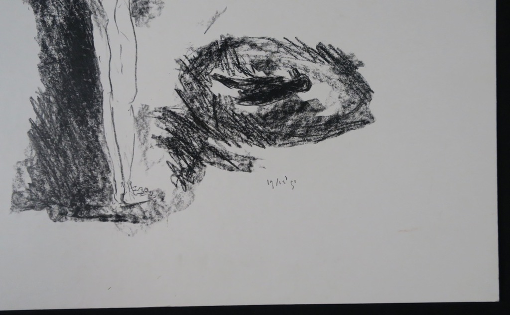 Hans Kuijs: Potlood- en krijttekening, Figuur en kraai kopen? Bied vanaf 1!